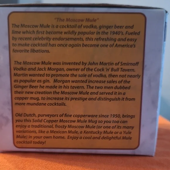 Solid Copper Globe Moscow Mule Mug - Picture 2 of 5